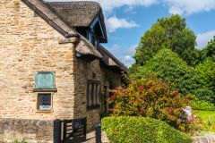 The gable end and garden entrance