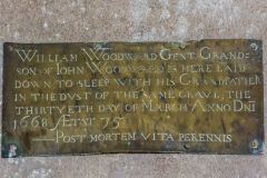 William Woodward brass, 1668