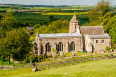 Rockingham Castle, Rockingham church from the castle walls