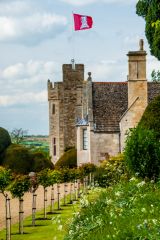 Rockingham Castle, A formal garden terrace beside the house