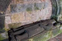 Rodel, St Clements Church, Effigy of knight