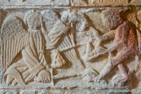 Satan and St Michael weighing souls