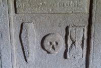 Rodel, St Clements Church, MacLeod tomb carving