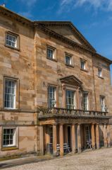 The classical entrance facade