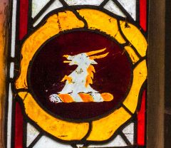 Rollestone, St Andrew's Church, Stained glass panel, west window