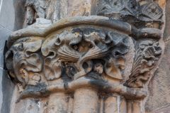 A delicately carved capital