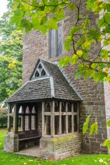 The west porch entrance