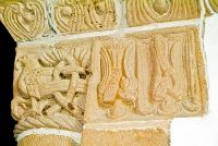 Rowlstone, St Peter's Church, Chancel arch carving