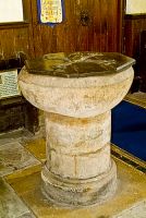 Rowlstone, St Peter's Church, 12th century font