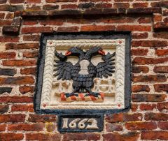 1662 heraldic date stone