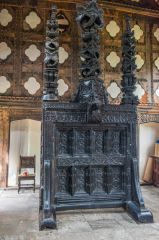 Carved screen in the medieval Hall