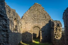 Inside the roofless nave
