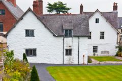 The rear of the house