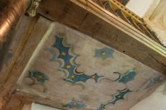 Rycote Chapel, The west gallery painted ceiling