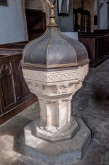 Saintbury, St Nicholas Church, 15th century font