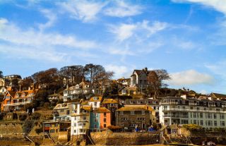 The town of Salcombe from the harbour