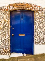 Cottage decorated with shells