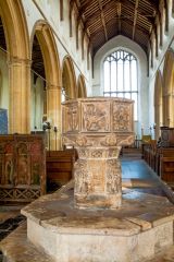 Lion font and nave