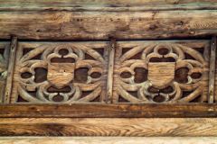 Detail of carving on the screen