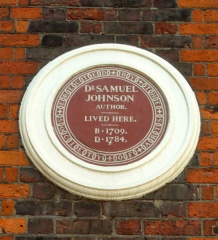 Samuel Johnson plaque