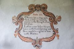 18th century text, north wall