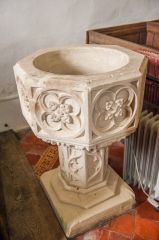 15th century octagonal font