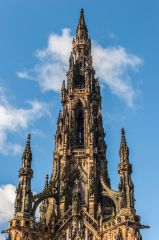The monument's spire