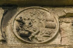 Scriven's Conduit, Roundel depicting Bacchus, representing the wine trade