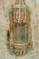 A canopied statue niche