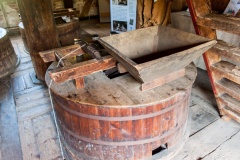 The grindstone and grain hopper