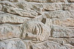 Shilton, Holy Rood Church, Carved head on chancel wall