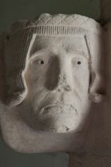 Carved head of a king