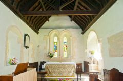 The chancel and 13th century lancets
