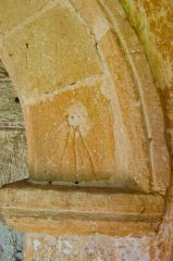 Shorncote, All Saints Church, Scratch dial and 18th century graffiti