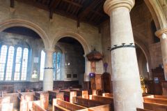 Tuscan pillars in the nave