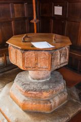 13th century Purbeck marble font