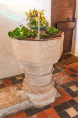 Late 14th century octagonal font