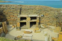 Stone cupboard inside a hut