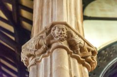 South Molton, St Mary Magdalene Church, Another of the ornately carved nave capitals
