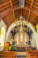 Looking down the church nave