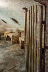 Food preparation area in the cellar