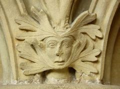 Green man carving in the chapter house (c) Richard Croft