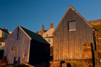 Storage sheds by the harbour