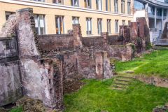 Ruined walls in the churchyard