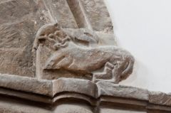 Saxon carving of a beast
