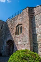The inner face of the gatehouse