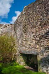 A fireplace built into the wall