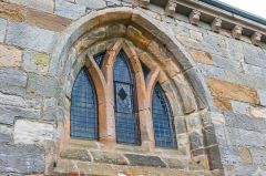 Medieval window in the north wall