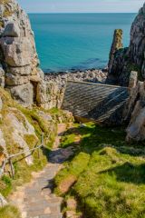 Descending the path to the chapel
