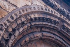 Decorated medieval doorway arch